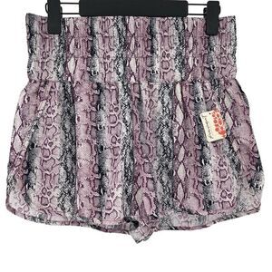 Free People Movement The Way Home‎ Shorts Anaconda Venom Purple Women Large NWT